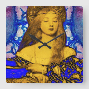 VANITY BEAUTY-FASHION COSTUME DESIGNER SQUARE WALL CLOCK