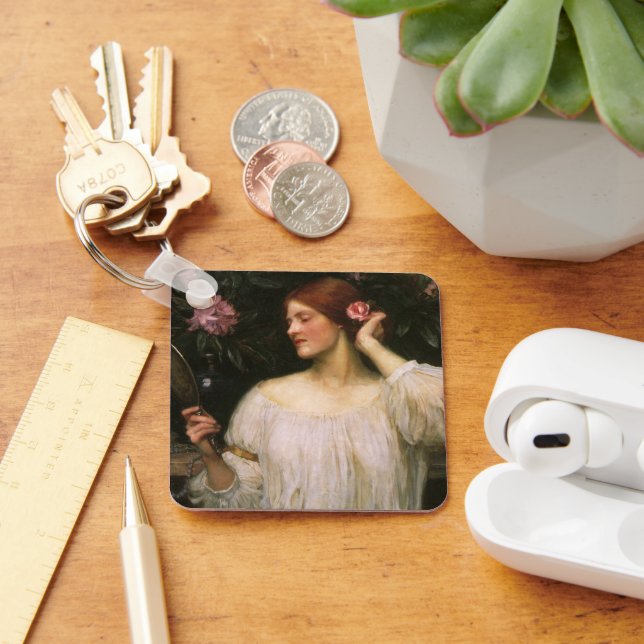 Vanity by John William Waterhouse Key Ring (Desk)