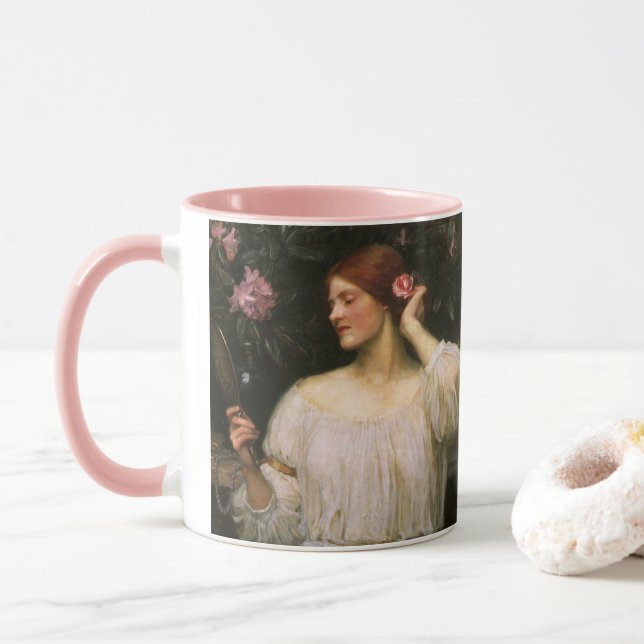 Vanity by John William Waterhouse Mug (With Donut)