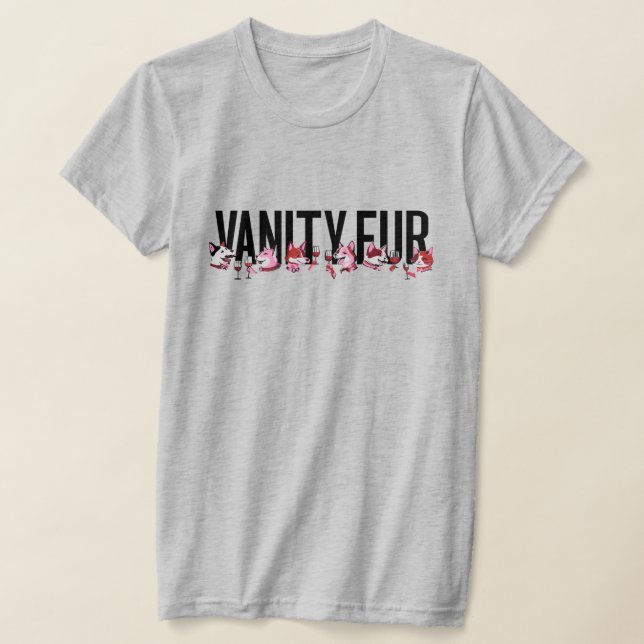Vanity Fur Magazine Party RED T-Shirt (Laydown)