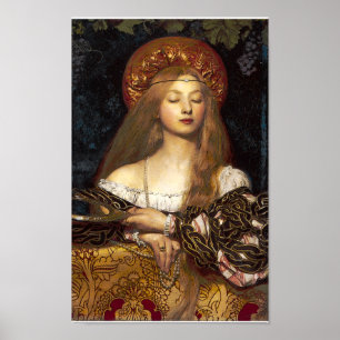 Vanity Pre-Raphaelite woman poster
