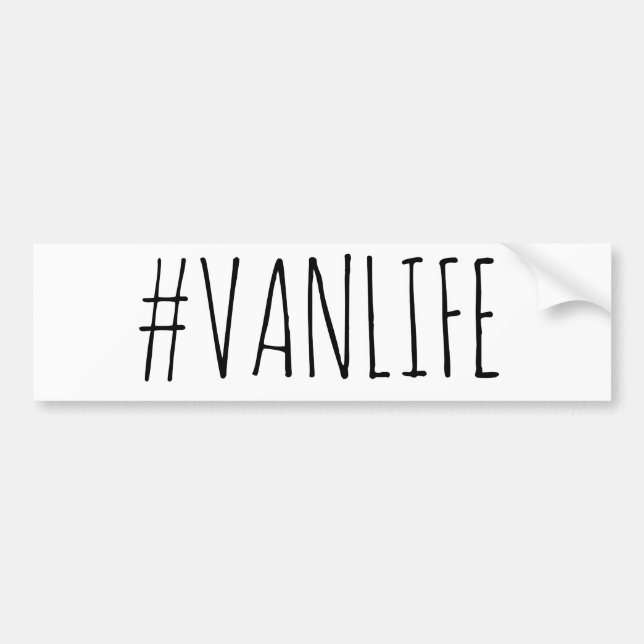 #VANLIFE Bumper Sticker {Plain} (Front)