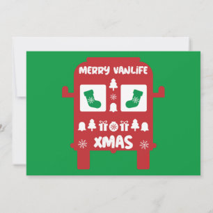 Vanlife Christmas and xmas gifts Thank You Card