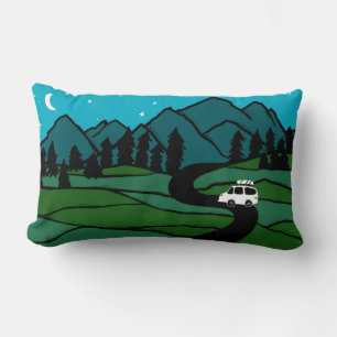Vanlife in the Mountains Day & Night Camping  Lumbar Cushion