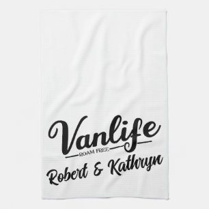 "VanLife" Personalized  Tea Towel