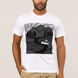 VANLIFE Trees Forest Mountain Explore Adventure T-Shirt