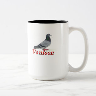Vanloon Racing Pigeons Two-Tone Coffee Mug