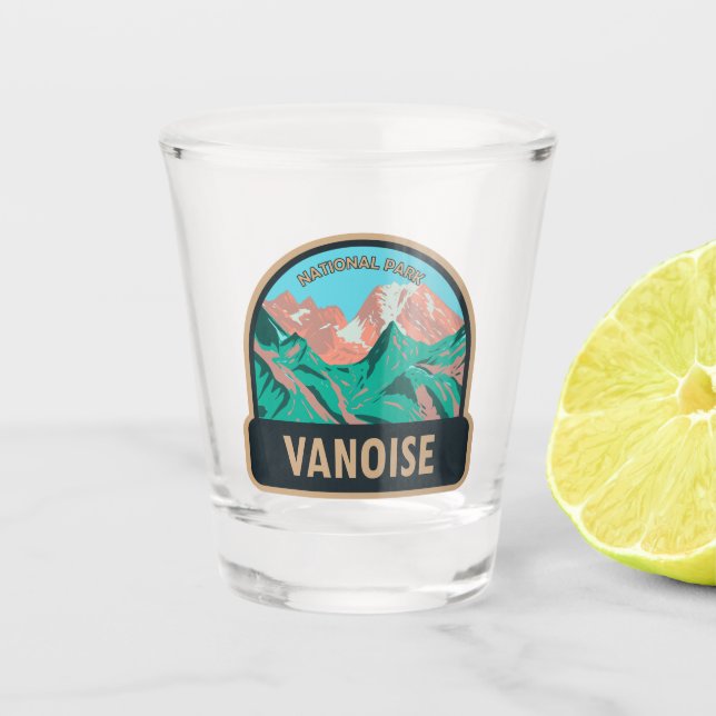 Vanoise National Park France Vintage Shot Glass (Front)