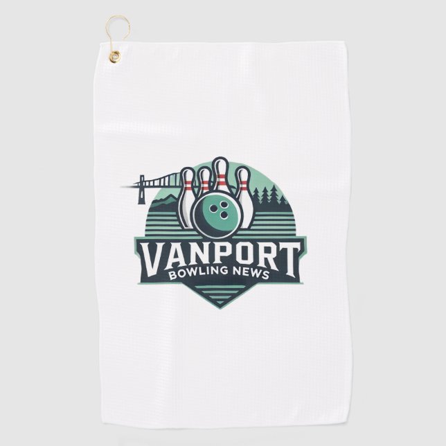 VanPort Bowling News Golf Town Northwest Design Towel (Front)