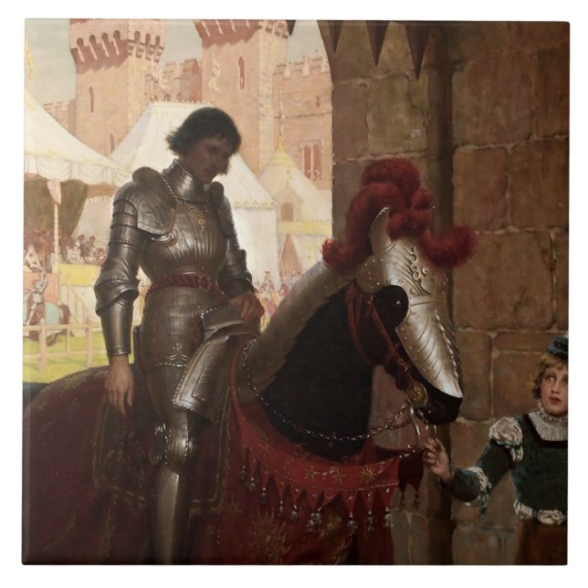 “Vanquished” by Edmund Blair Leighton Ceramic Tile (Front)