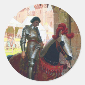 Vanquished, by Edmund Blair Leighton Classic Round Sticker