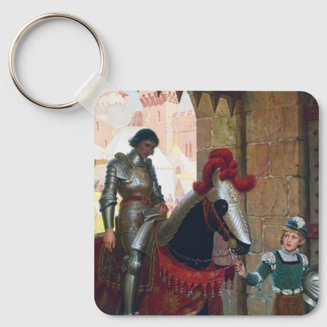 Vanquished, by Edmund Blair Leighton Key Ring (Front)