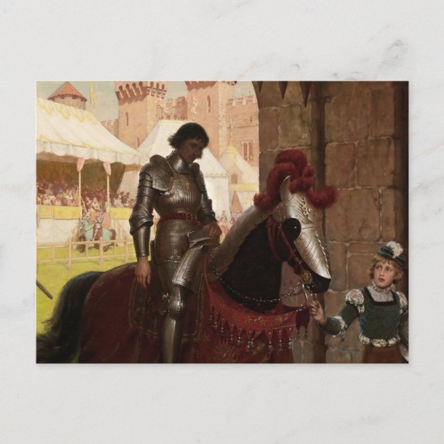 “Vanquished” by Edmund Blair Leighton Postcard (Front)