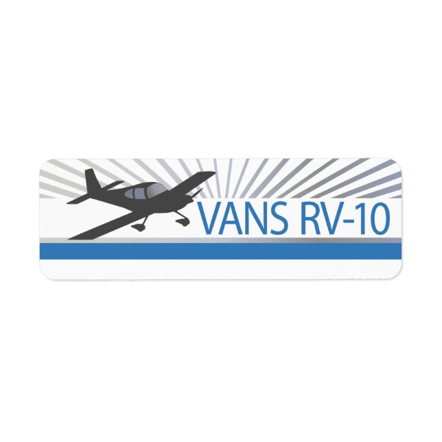 Vans RV-10 Return Address Label (Front)