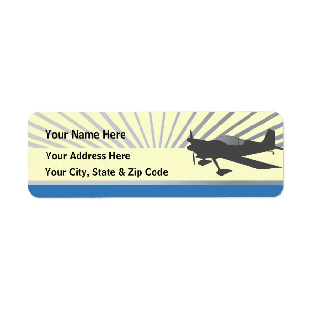 Vans RV-6 Return Address Label (Front)