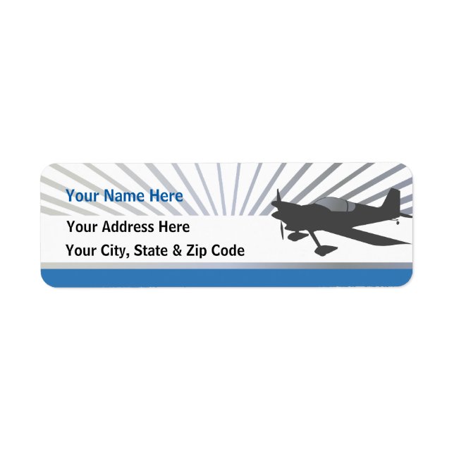 Vans RV-6 Return Address Label (Front)