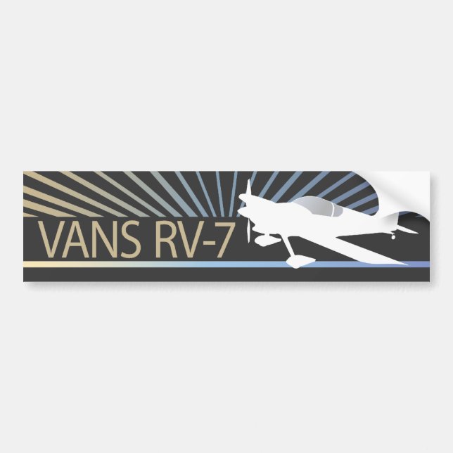 Vans RV-7 Aeroplane Bumper Sticker (Front)