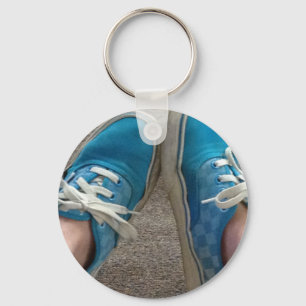 vans shoes blue key ring