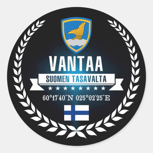 Vantaa Classic Round Sticker (Front)