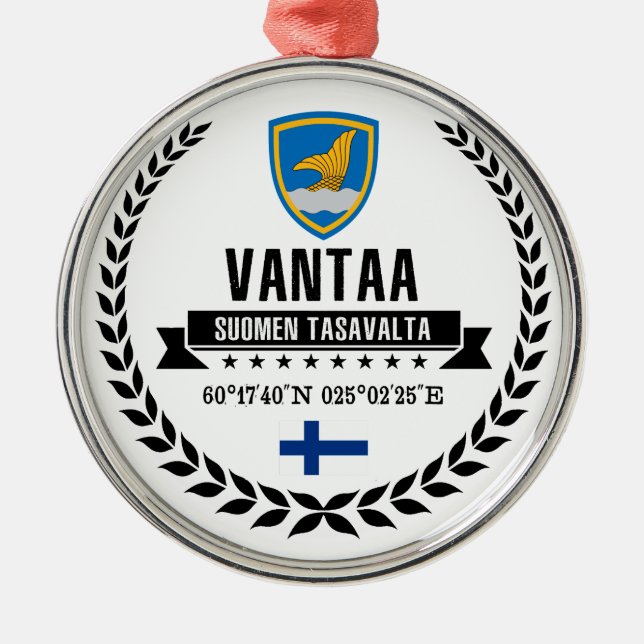 Vantaa Metal Tree Decoration (Front)