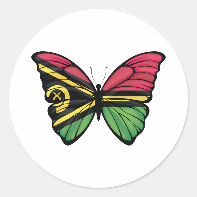 Vanuatu Butterfly Classic Round Sti Sticker (Front)