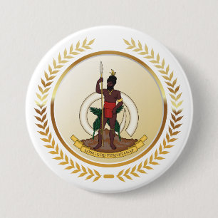 Vanuatu Coat of Arms 7.5 Cm Round Badge