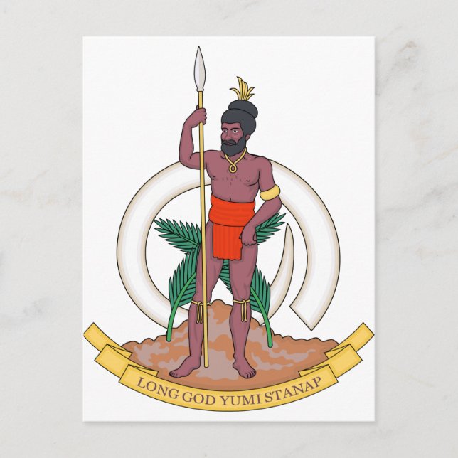 Vanuatu Coat of Arms Postcard (Front)