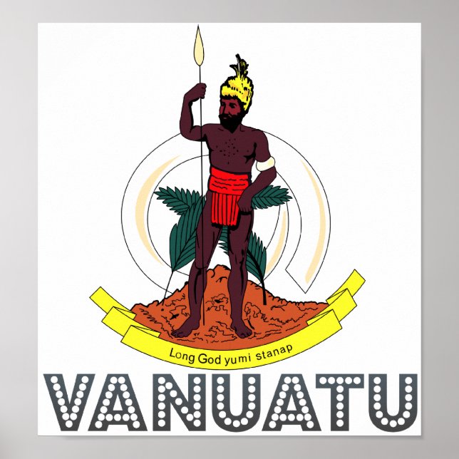 Vanuatu Coat of Arms Poster (Front)