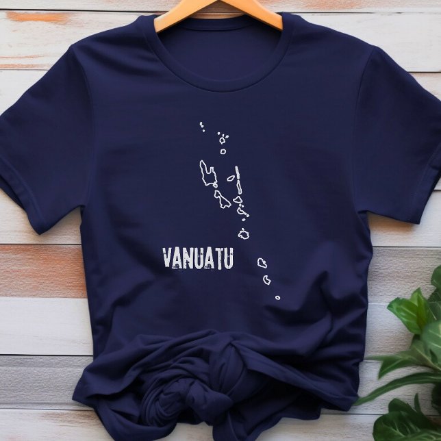 Vanuatu Country Map Island Shape Boundary Outline T-Shirt (Creator Uploaded)