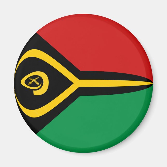Vanuatu Fisheye Flag Magnet (Front)