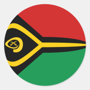 Vanuatu Fisheye Flag Sticker