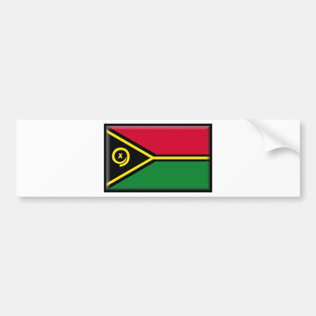 Vanuatu Flag Bumper Sticker (Front)