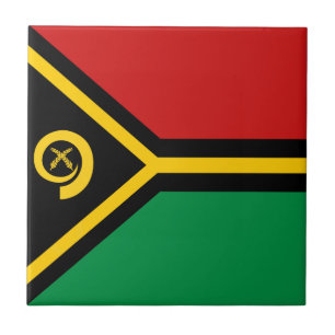 Vanuatu Flag Ceramic Tile