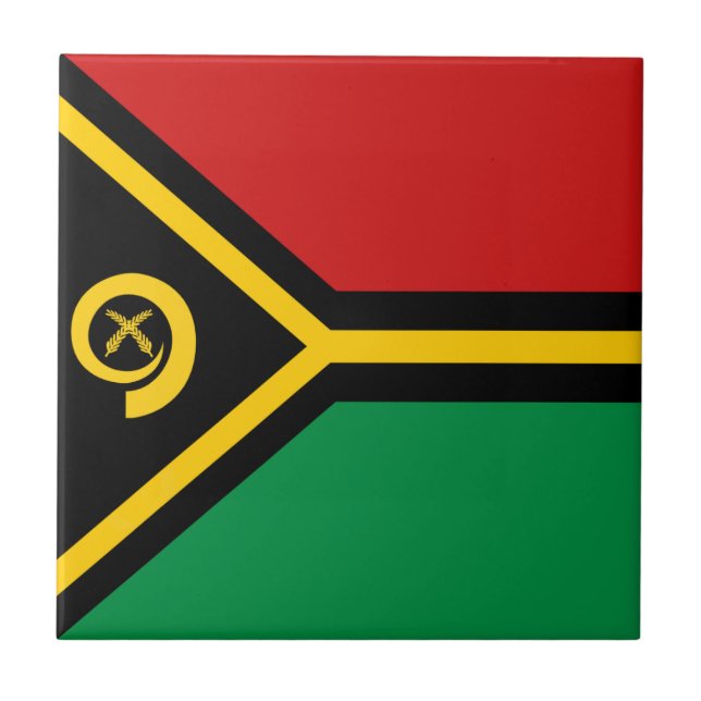 Vanuatu Flag Ceramic Tile (Front)