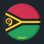 Vanuatu Flag Charming Patriotic Magnet<br><div class="desc">Vanuatu Flag Charming Patriotic Magnet with the Vanuatu flag displayed all over the magnet. Country name is subtly integrated in the design on the bottom. Text is fully customisable using "Customise it!" feature. This beautiful Vanuatu Magnet is the stylish gift for any occasion. © 2022 CountriesOfTheWorld</div>
