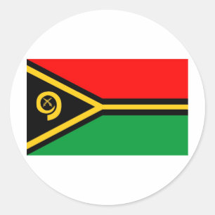 Vanuatu flag classic round sticker