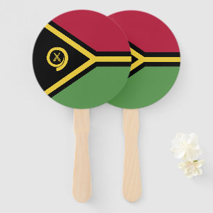 Vanuatu flag hand fan