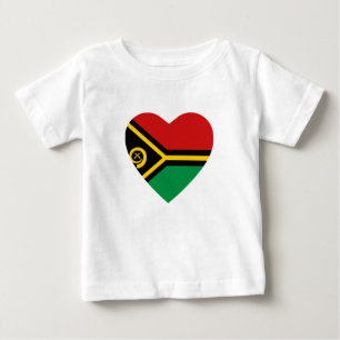 Vanuatu Flag Heart T-Shirt