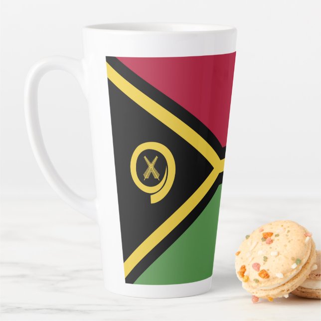 Vanuatu flag latte mug (In Situ)