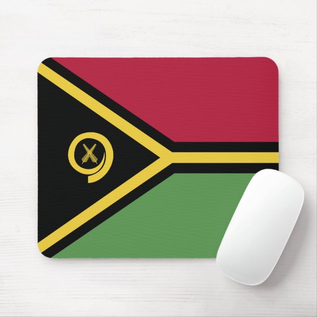 Vanuatu flag mouse pad (With Mouse)