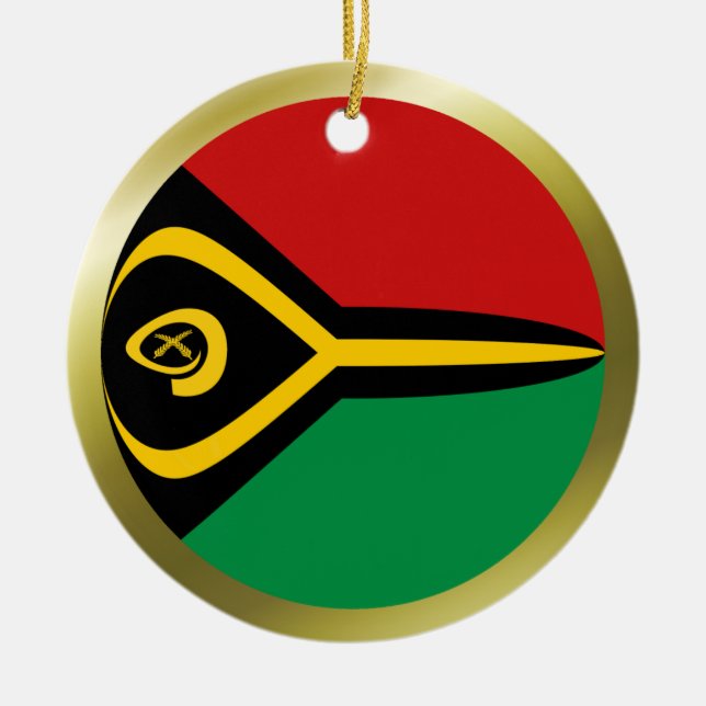 Vanuatu Flag Ornament (Front)