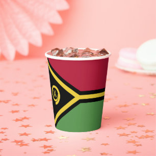 Vanuatu flag paper cups