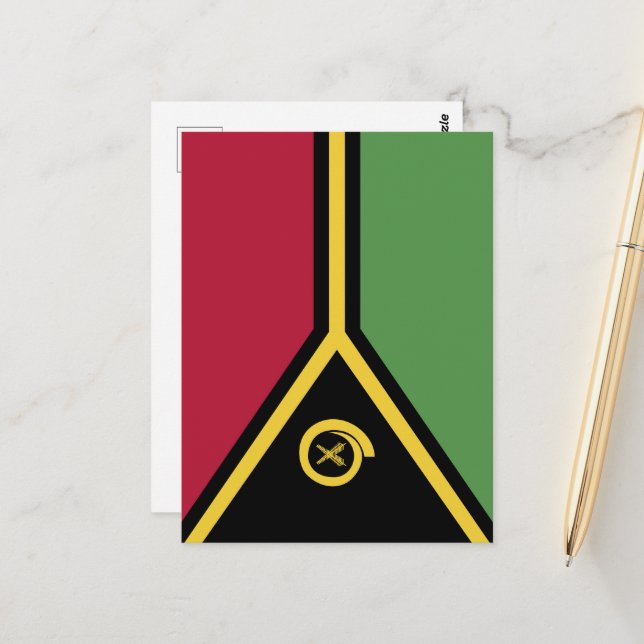 Vanuatu flag postcard (Front/Back In Situ)