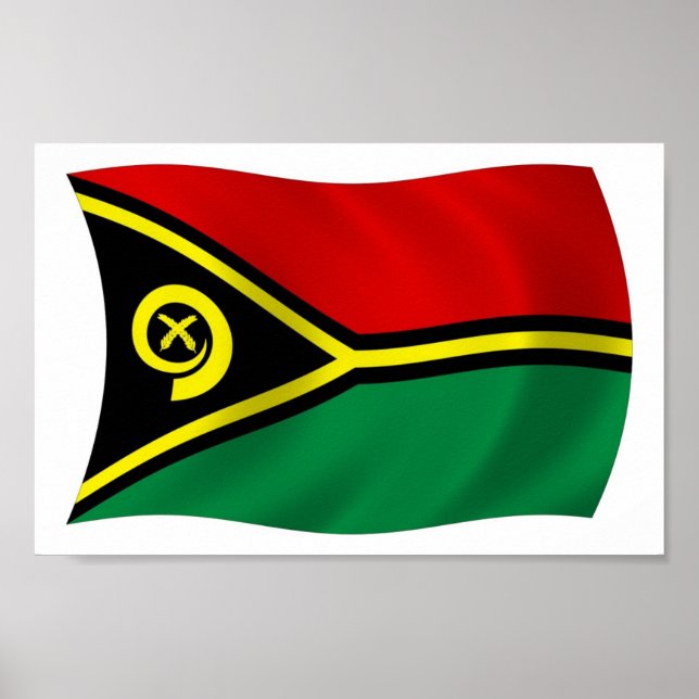 Vanuatu Flag Poster Print (Front)