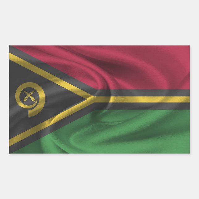 Vanuatu Flag Rectangular Sticker (Front)