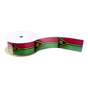 Vanuatu Flag Satin Ribbon