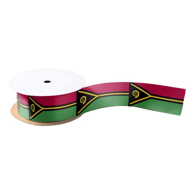 Vanuatu Flag Satin Ribbon (Spool)
