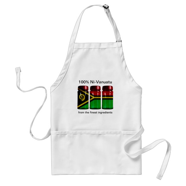 Vanuatu Flag Spice Jars Apron (Front)