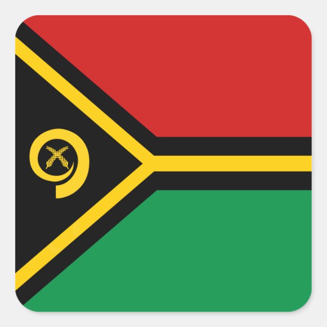 Vanuatu Flag Sticker (Front)