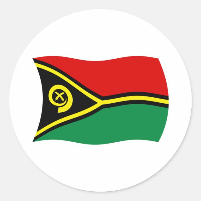 Vanuatu Flag Sticker (Front)